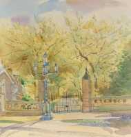 Picture of the Week: <p>The gates of Norfolk Park are quite grand, with an old lamp standard in the forground, I imagine this was once fueled by gas giving a soft glow and a gothic atmosphere.</p>